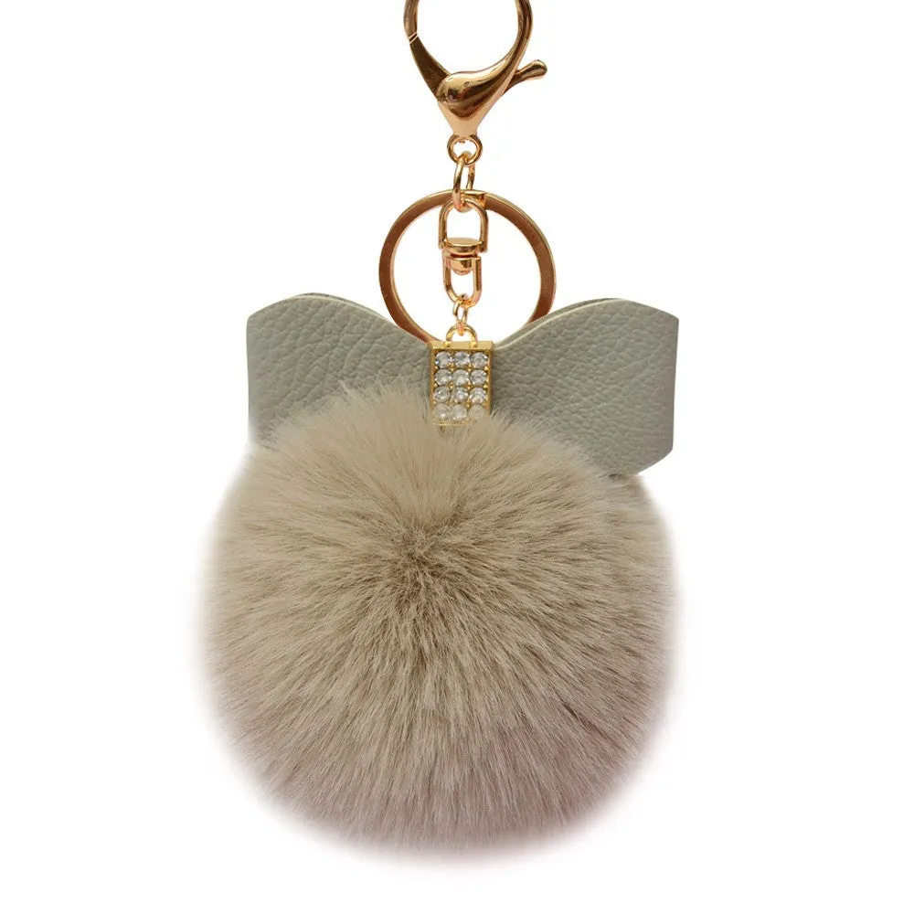 Pom Pom Fur Key Chain Accessory