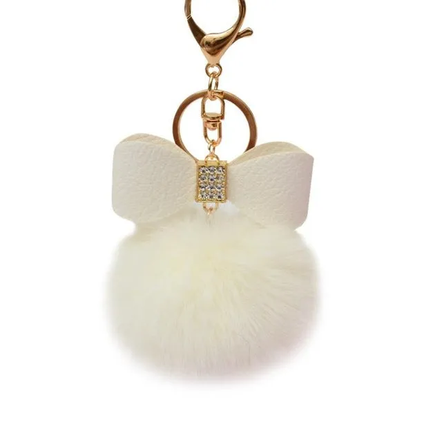 Pom Pom Fur Key Chain Accessory