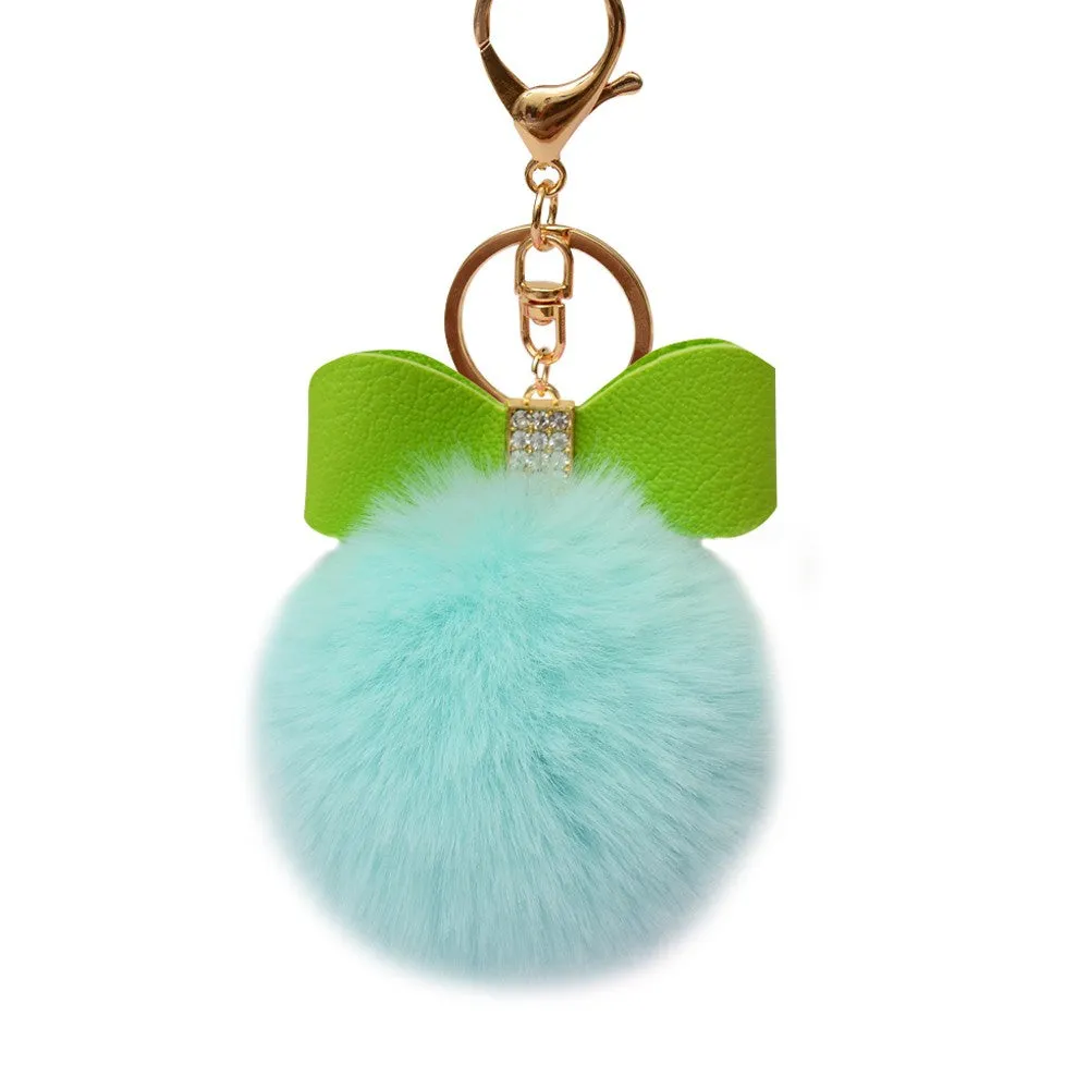 Pom Pom Fur Key Chain Accessory