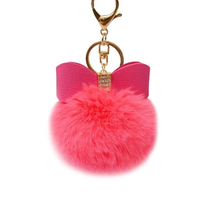 Pom Pom Fur Key Chain Accessory