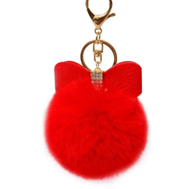 Pom Pom Fur Key Chain Accessory