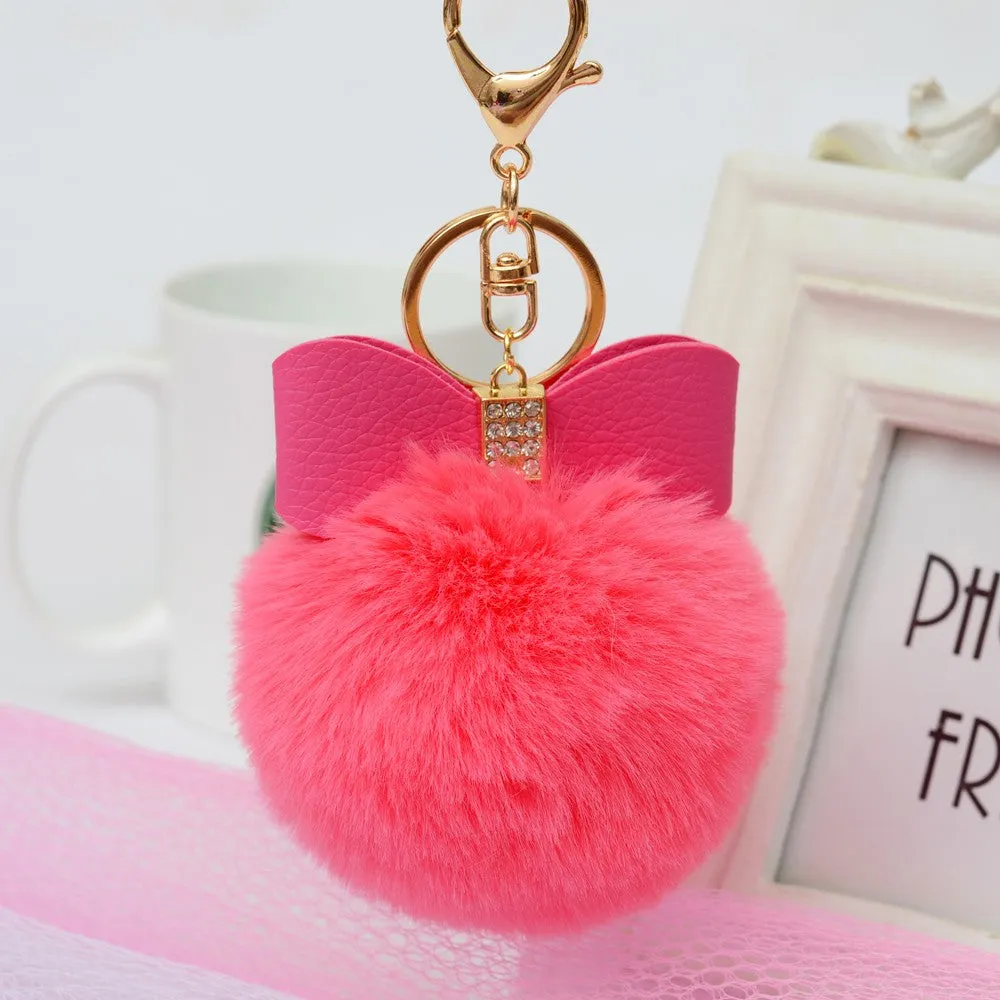 Pom Pom Fur Key Chain Accessory