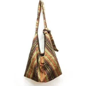 Retro Style Cotton Shoulder Bag for Women