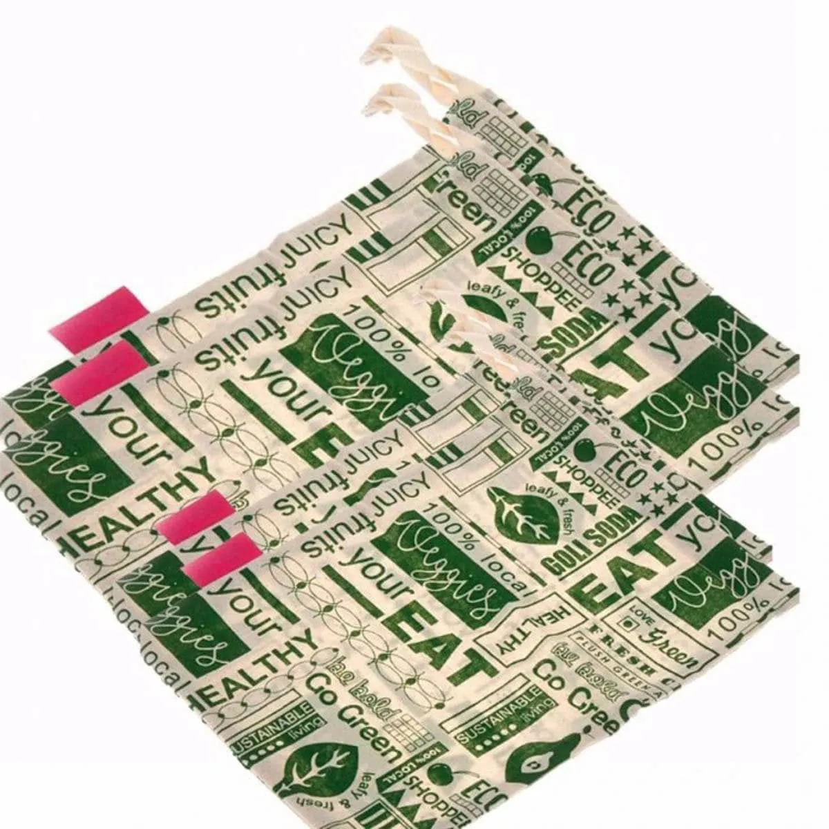 Reusable Cotton Go Green- Set of 2 Small & Big for Veggies, Roti, Sprouting & Paneer