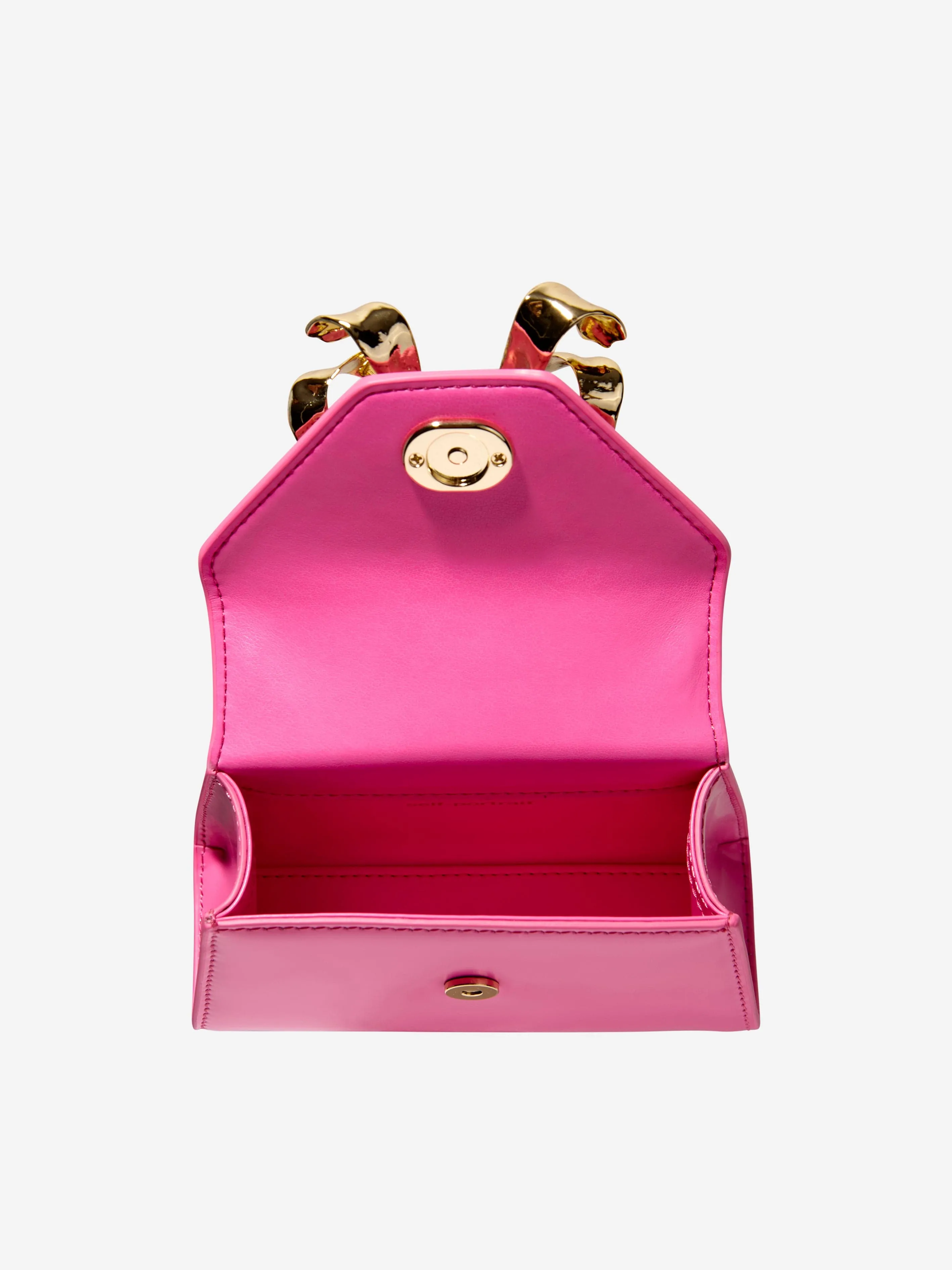 Self Portrait Girls Bow Micro Envelope Bag in Pink