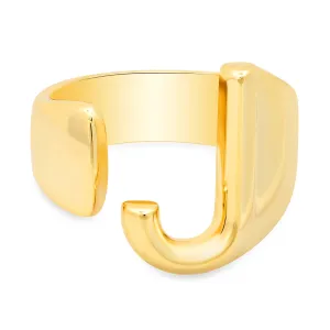 SLEEK INITIAL RING GOLD