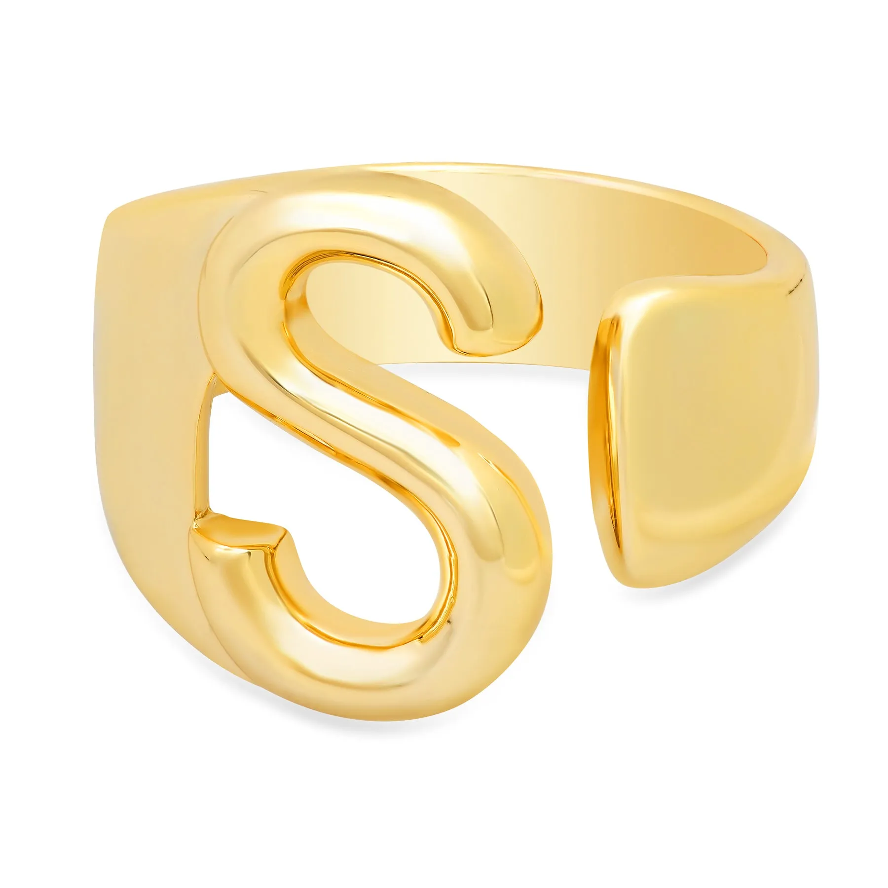 SLEEK INITIAL RING GOLD