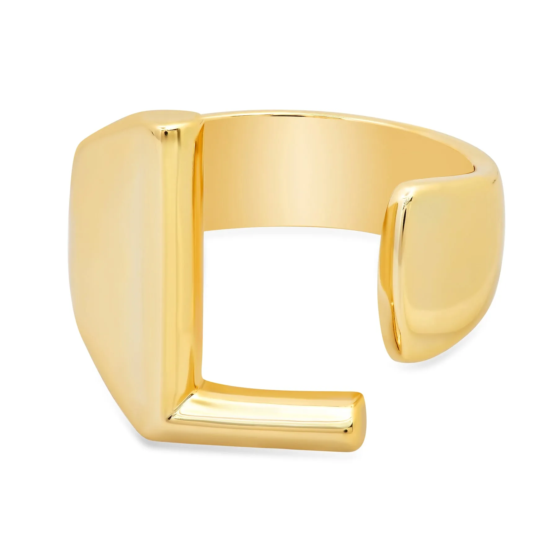 SLEEK INITIAL RING GOLD