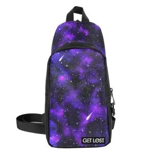 Smell-Proof Premium Convertible Shoulder Bag (PURPLE GALAXY)