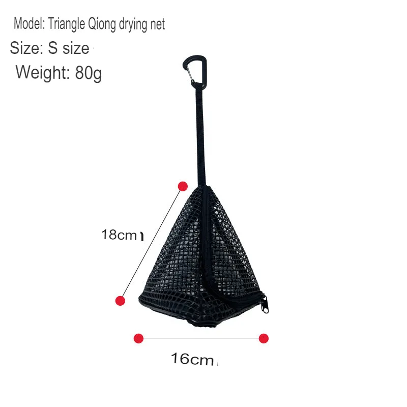 Storage outdoor drying net foldable fabric grid outdoor camping hanging net storage basket PVC hanging net bag