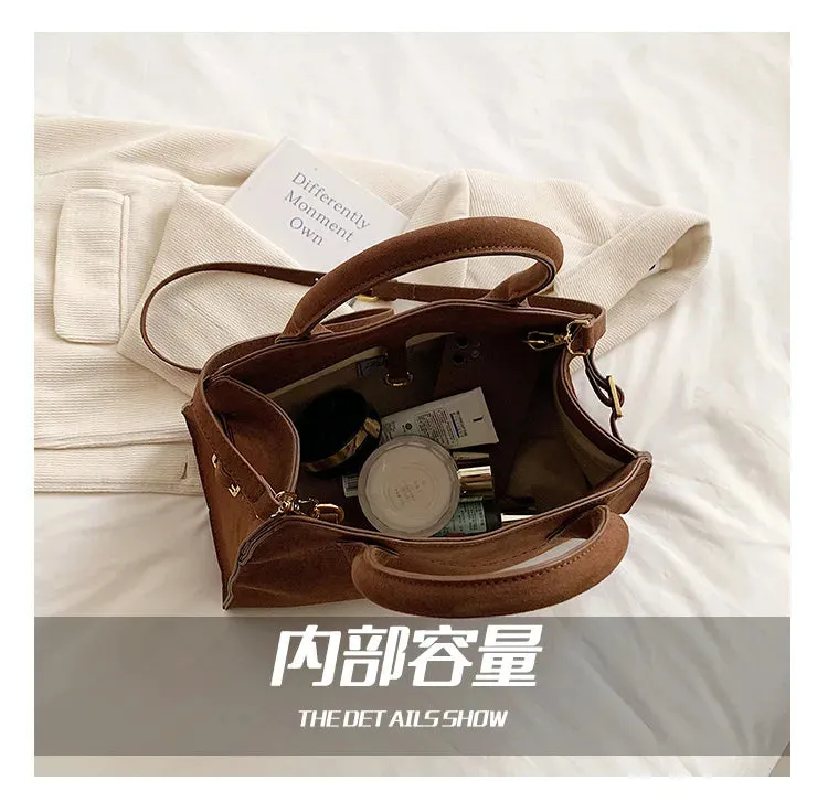 TAVIMART  -  autumn/winter New Crossbody Women's Bag Fashionable Frosted Shoulder Bag Simple and Versatile Handbag Trendy Design Tote Bag