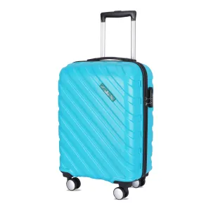 THE CLOWNFISH Wanderwheels Series Luggage ABS Hard Case Suitcase Eight Wheel Trolley Bag- Pacific Blue (52 cm- 20.5 inch)