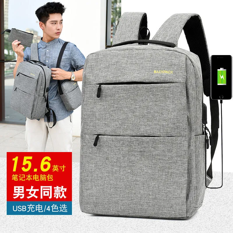 Three-piece men's large sports travel bag with nylon backpack