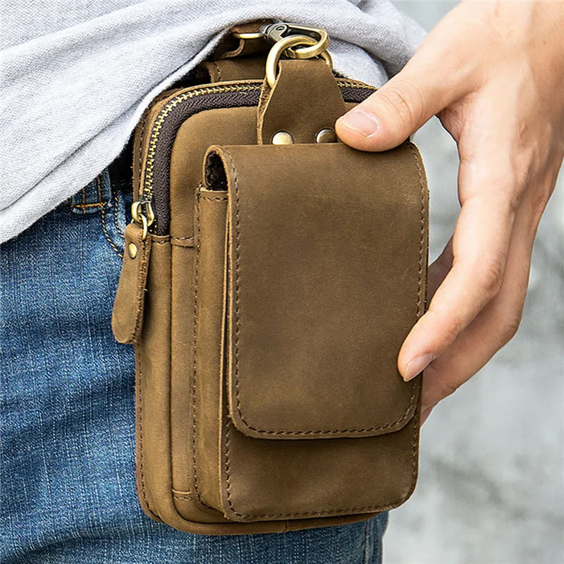 Vintage Mini Belt Bag For Tactical Training With Hook