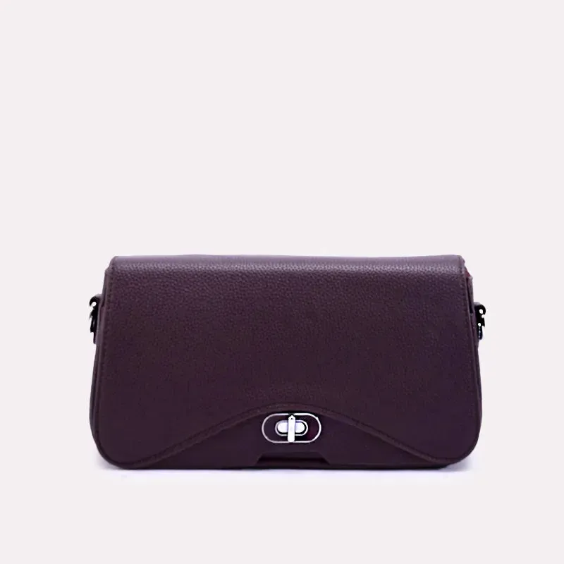 Vivid Purple Sleek Crossbody Bag 0321761