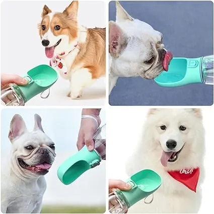 Water Dispenser Dog Water Bottle Portable Travel Pet Drinker Leak Proof Dog Bowl Food Cat Fountain Outdoor Walking Drinking Bottle Dogs Feeder-white