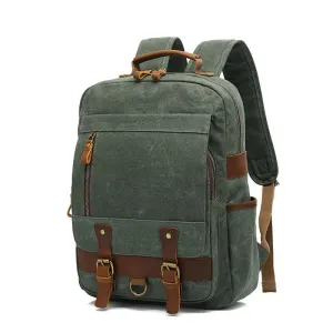 Waxed Canvas Rucksack Vintage Backpack