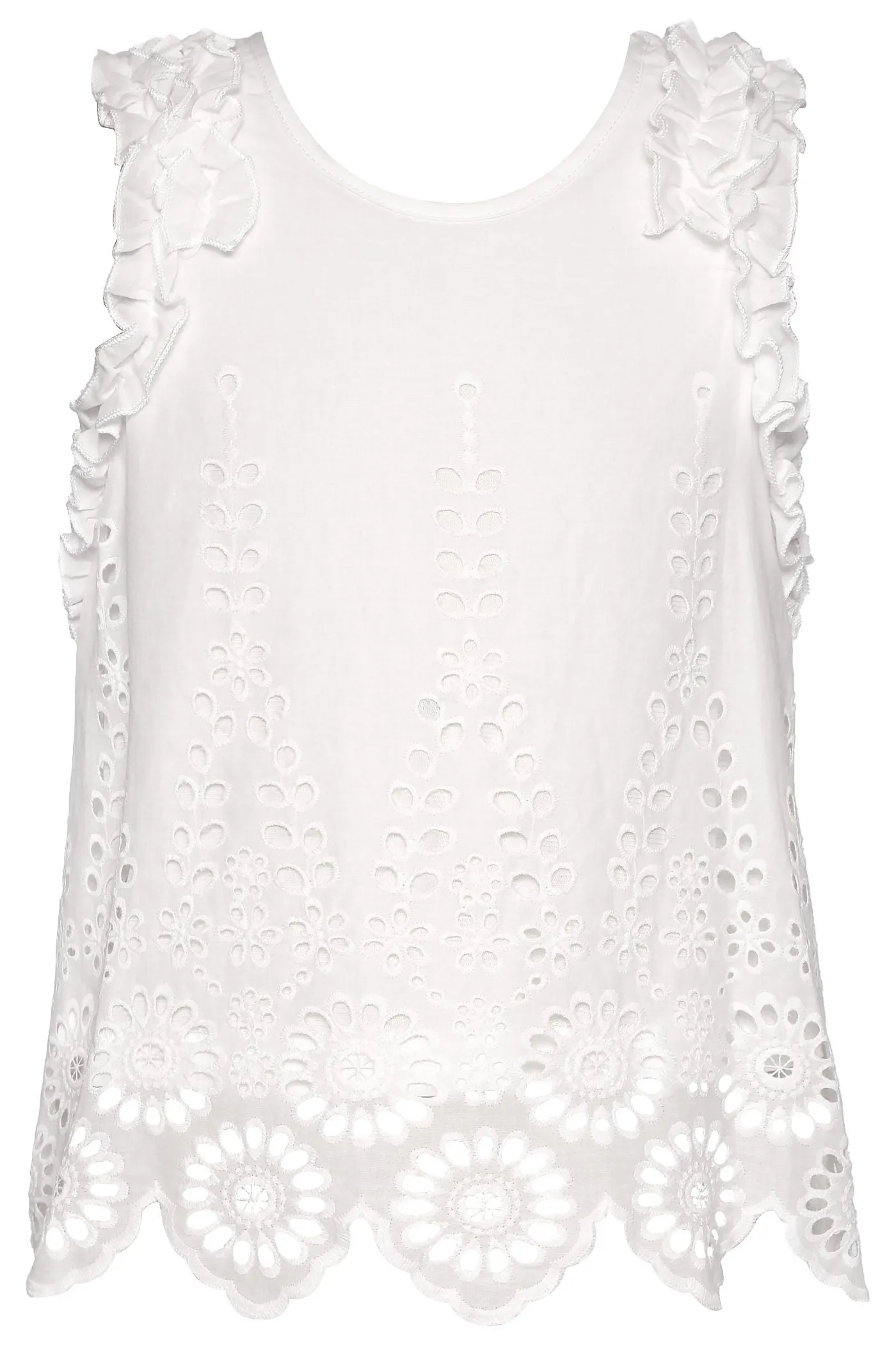 White Eyelet Top