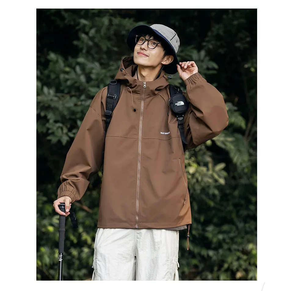 Windproof Trendy Raincoat Hooded Jacket