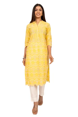 Yellow chicken kurta