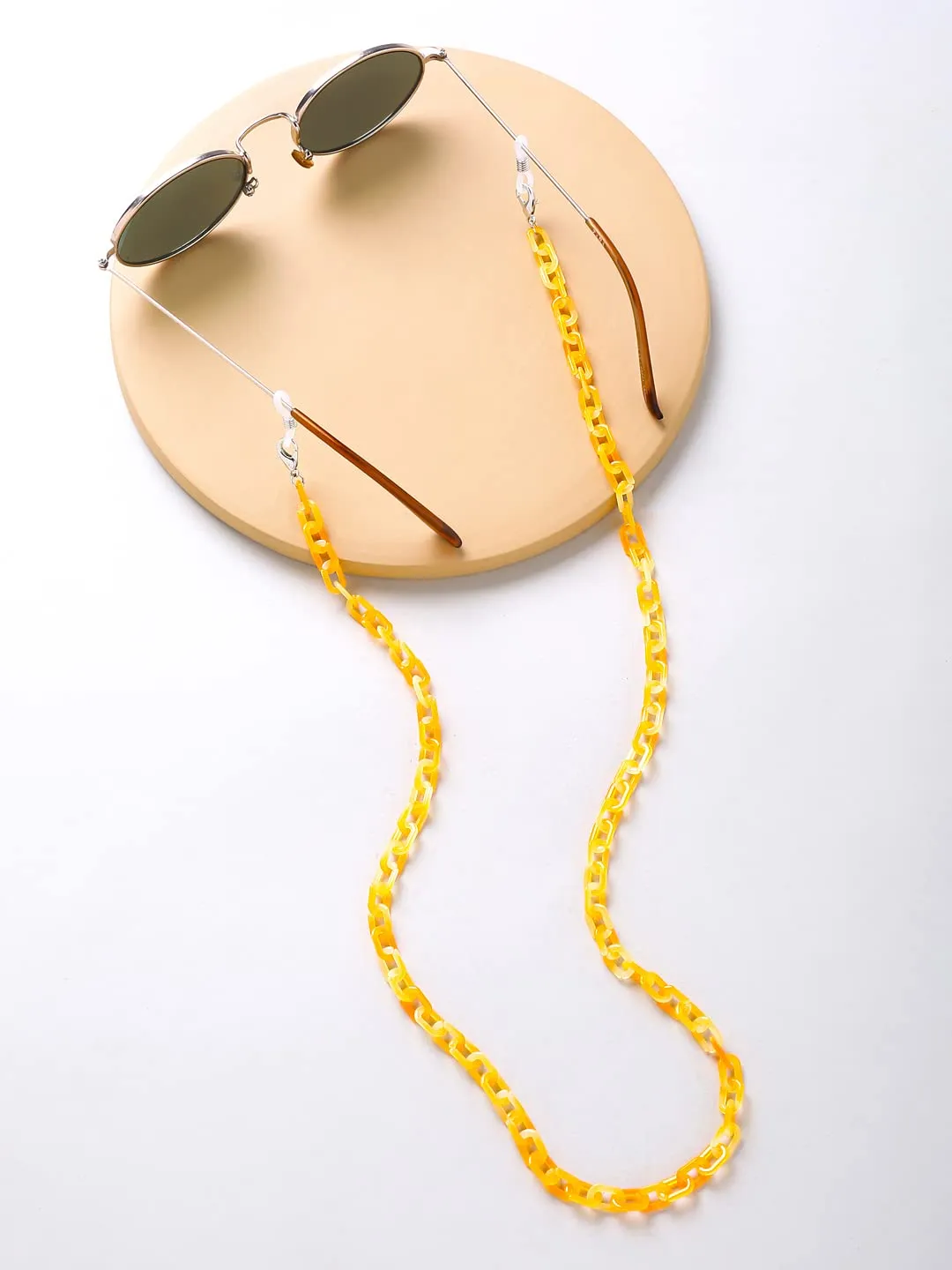 Yellow Chimes Sunglasses Chain for Women Eyeglasses Chain Multicolor Beadded Face Mask Chains Sunglasses Accessories/Sunglasses Lanyard for Girls and Women (Model-8)