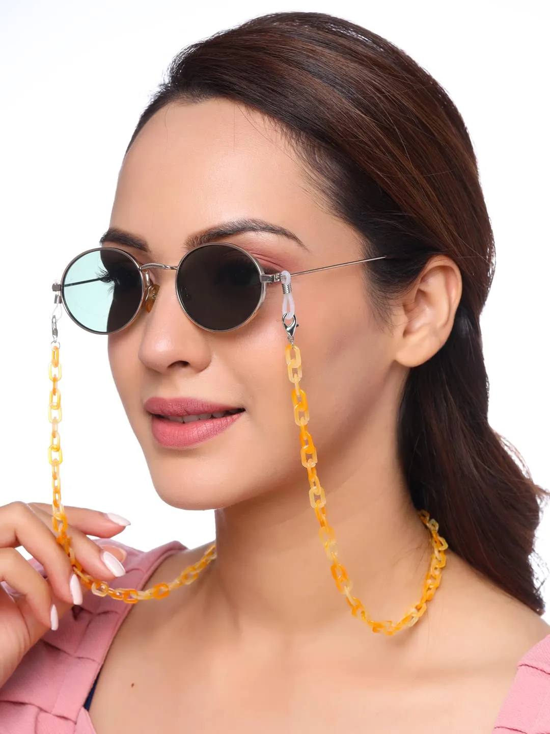 Yellow Chimes Sunglasses Chain for Women Eyeglasses Chain Multicolor Beadded Face Mask Chains Sunglasses Accessories/Sunglasses Lanyard for Girls and Women (Model-8)